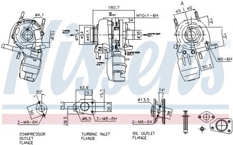 TURBOSPRКЇARKA OPEL ASTRA J 1.3D 09- NISSENS 93142 (фото 1)