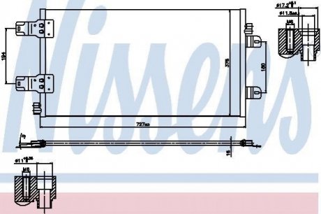 Конденсер кондиціонера NISSENS 940186 (фото 1)
