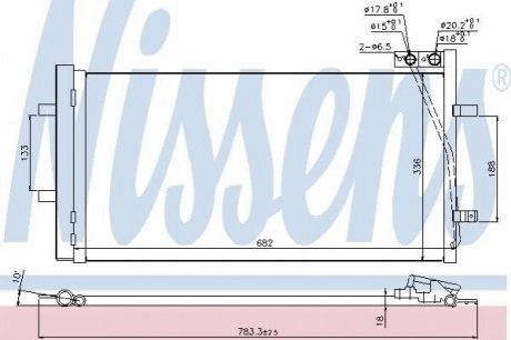 Конденсер кондиціонера NISSENS 940255 (фото 1)
