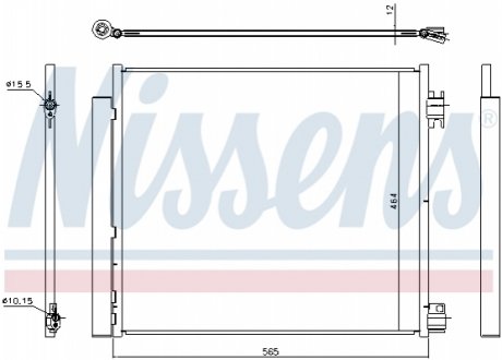 Радіатор кондиціонера NISSAN X-TRAIL/NISSAN QASHQAI (13-) 1,4/1,6 (вир-во) NISSENS 940546 (фото 1)