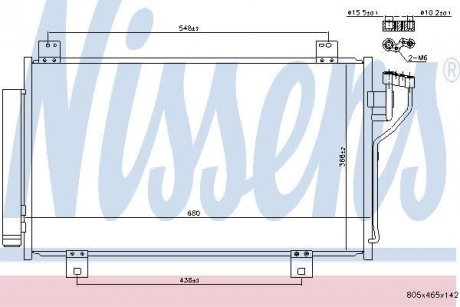 Конденсатор кондиціонера Mazda 3/6 13+ (вир-во) NISSENS 940575 (фото 1)