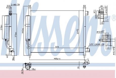 Радіатор кондиціонера (з осушувачем) NISSENS 940600 (фото 1)