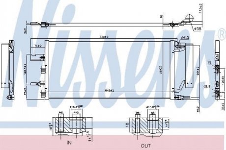 Конденсатор кондиціонера BMW X1 F48 (15-) (вир-во) NISSENS 940759 (фото 1)