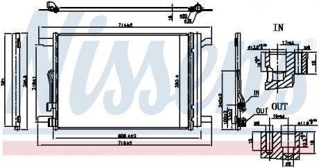 Радіатор кондиціонера (з осушувачем) NISSENS 940834 (фото 1)