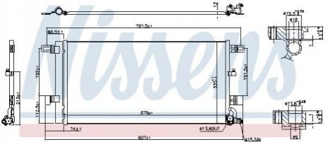 Конденсатор кондиціонера Audi A4 15+ (вир-во) NISSENS 941076 (фото 1)