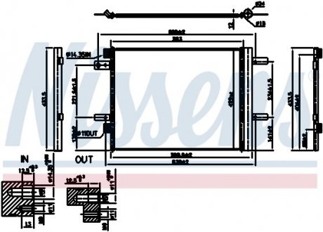 Радіатор кондиціонера (з осушувачем, алюміній) NISSENS 941091 (фото 1)