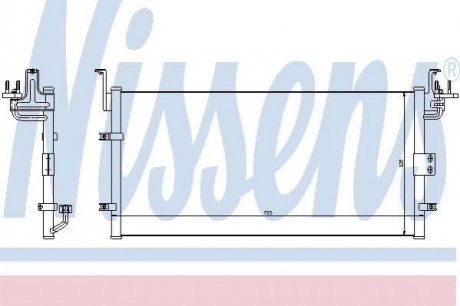 Радіатор кондиціонера HYUNDAI SONATA IV; KIA MAGENTIS I (вир-во) NISSENS 94447 (фото 1)