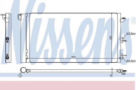 Радиатор кондиціонера NISSENS 94670 (фото 1)