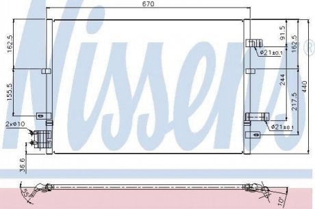 Радіатор кондиціонера NISSENS 94777 (фото 1)