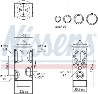 Клапан кондиціонера NISSENS 999312 (фото 1)