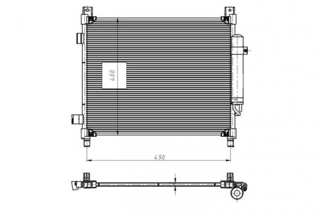 Радиатор кондиціонера NISSAN NOTE 1,2 13- NRF 350420 (фото 1)