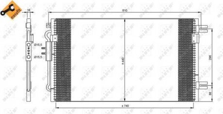 Радиатор кондиціонера NRF 35799 (фото 1)