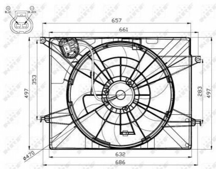 Вентилятор радіатора NRF 47561 (фото 1)