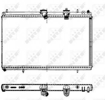 Радіатор охолодження CITROEN C5 II, C5 III, C6, C8 FIAT ULYSSE LANCIA PHEDRA PEUGEOT 407, 407 SW, 807 2.2D 04.06- NRF 50442 (фото 1)