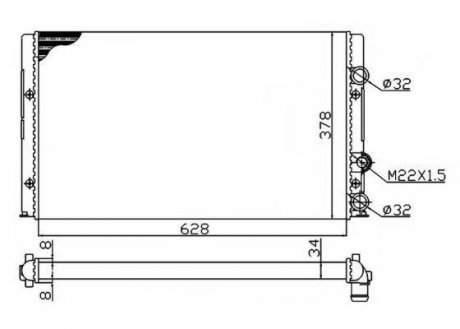 CHLODNICA VW POLO/LUPO 1,0B-1,7D 97- NRF 50457A (фото 1)