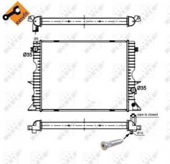Радиатор NRF 509730 (фото 1)