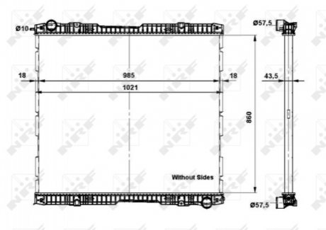 Радіатор NRF 509739 (фото 1)