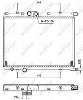 Радиатор NRF 519524 (фото 1)