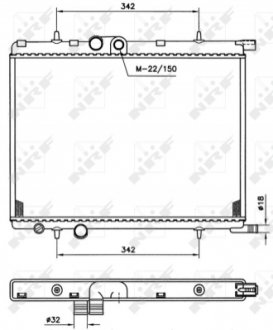 Радіатор NRF 519525 (фото 1)