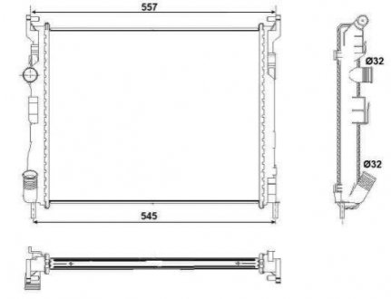 Радиатор, охлаждение двигателя NRF 53032 (фото 1)