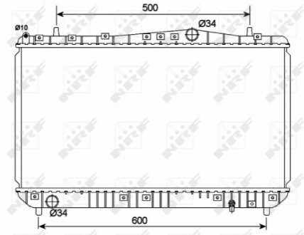 Радиатор охлаждения двигателя CHEVROLET (GM) Lacetti 03- NRF 53150 (фото 1)