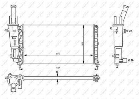 Радиатор NRF 53225 (фото 1)