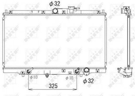 Радиатор, охолодження двигуна NRF 53328 (фото 1)