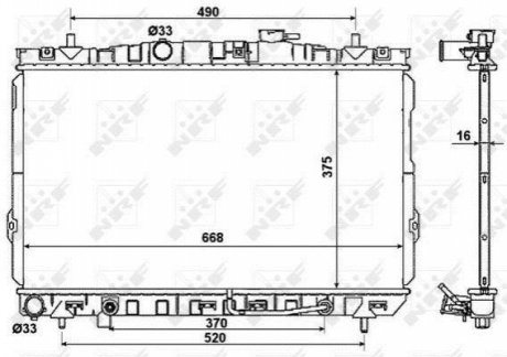 Радіатор NRF 53356 (фото 1)