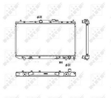 Радіатор, охолодження двигуна NRF 53446 (фото 1)