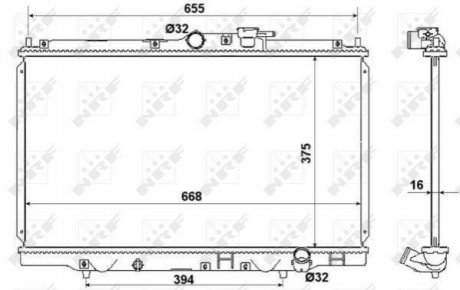 Радіатор NRF 53508 (фото 1)