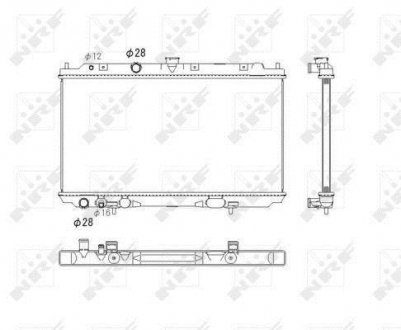 Радиатор, охолодження двигуна NRF 53760 (фото 1)