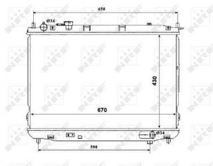 Радіатор, охолодження двигуна NRF 53847 (фото 1)