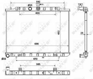 Радіатор NRF 53911 (фото 1)