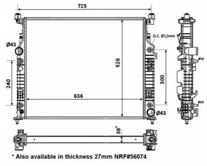 Радіатор NRF 53936 (фото 1)