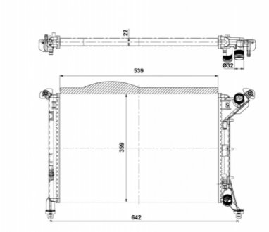 Радиатор NRF 53969 (фото 1)