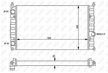Радиатор NRF 54707 (фото 1)