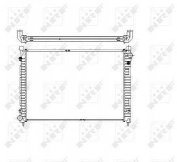 Радіатор, охолодження двигуна NRF 55444 (фото 1)