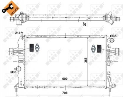 Радіатор NRF 58344 (фото 1)