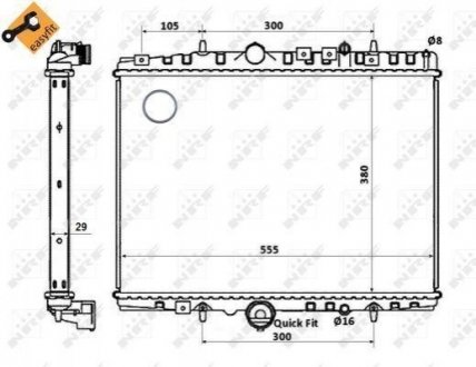 Радиатор NRF 58347 (фото 1)