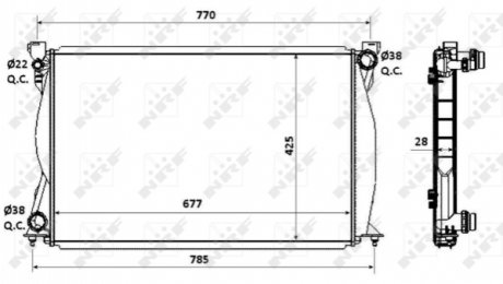 Радіатор NRF 58359 (фото 1)