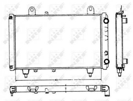 Радиатор, охолодження двигуна NRF 58749 (фото 1)