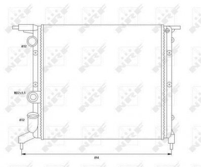 Радіатор NRF 58785 (фото 1)