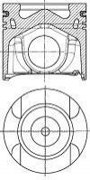 Поршень з кільцями MB 83,00 OM651 Конусний шатун (вир-во) NURAL 87-433400-10 (фото 1)
