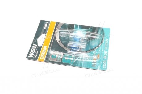 Лампа допоміжн. освітлення W5W 12V 5W W2.1x9.5d COOL BLUE Intense (2 шт) blister (вир-во) OSRAM 2825 CBN-02B (фото 1)