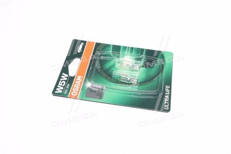 Лампа розжарювання W5W 12V 5W W2,1x9,5d Ultra Life (компл.) (вир-во) OSRAM 2825 ULT_02B (фото 1)