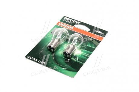 Лампа розжарювання P21/5W12V 21/5W BAY15d Ultra Life (Blister 2шт)(вир-во) OSRAM 7528 ULT_02B (фото 1)