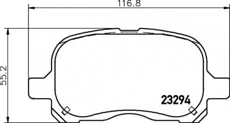 Гальмівні колодки, дискове гальмо (набір) PAGID T1229 (фото 1)