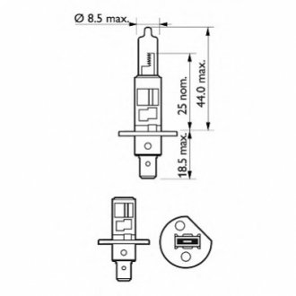 Автолампа галогенова 100W PHILIPS 12454RAC1 (фото 1)