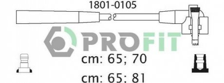 Комплект кабелів високовольтних PROFIT 1801-0105 (фото 1)