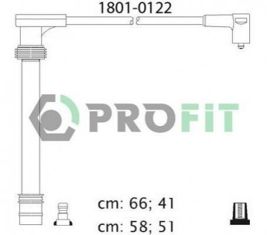 Комплект кабелів високовольтних PROFIT 1801-0122 (фото 1)